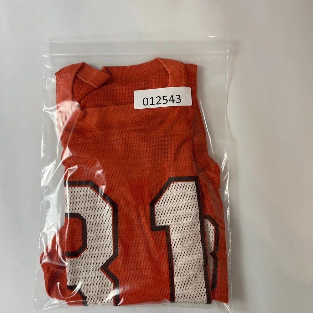 Vintage 80s Champion Football Jersey Mens M Orange Blank #31 USA Made Mesh